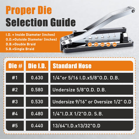 Wudey ferrules 0.593-inch ID included for durable hose finishes.