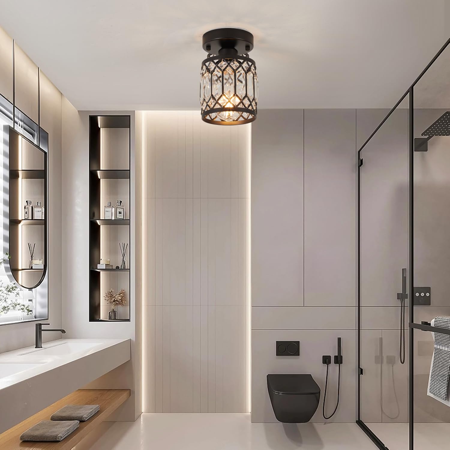 Wuhuyipi Semi-flush design adds contemporary elegance to entryways