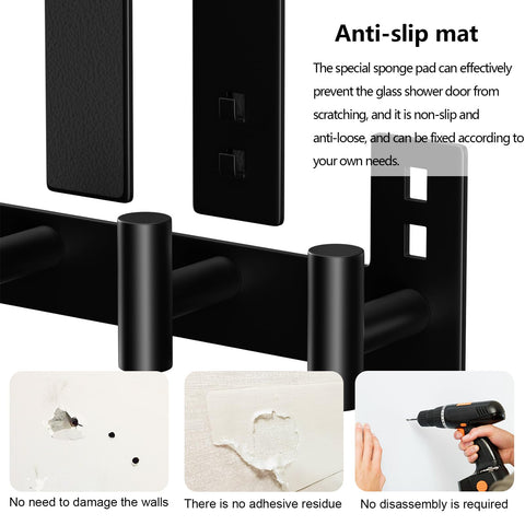 WUVIUT easy installation without drilling on smooth doors