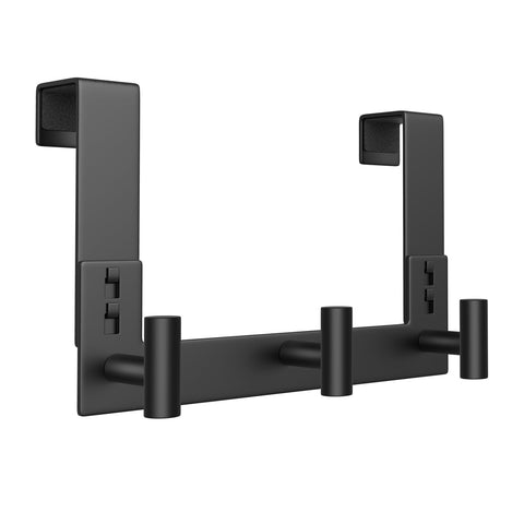 WUVIUT over-the-door three-hook rack on a bathroom door for versatile storage