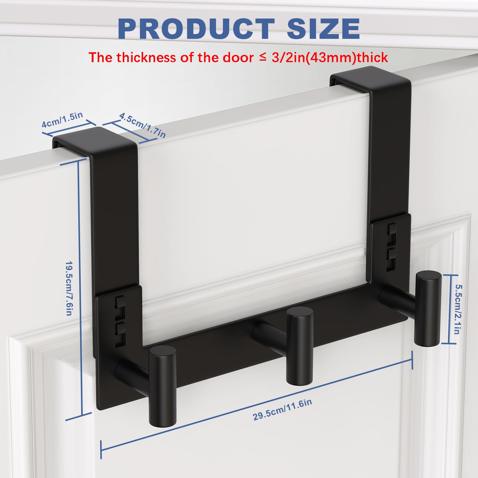 WUVIUT stainless steel door rack close-up showing durable, rust-resistant finish