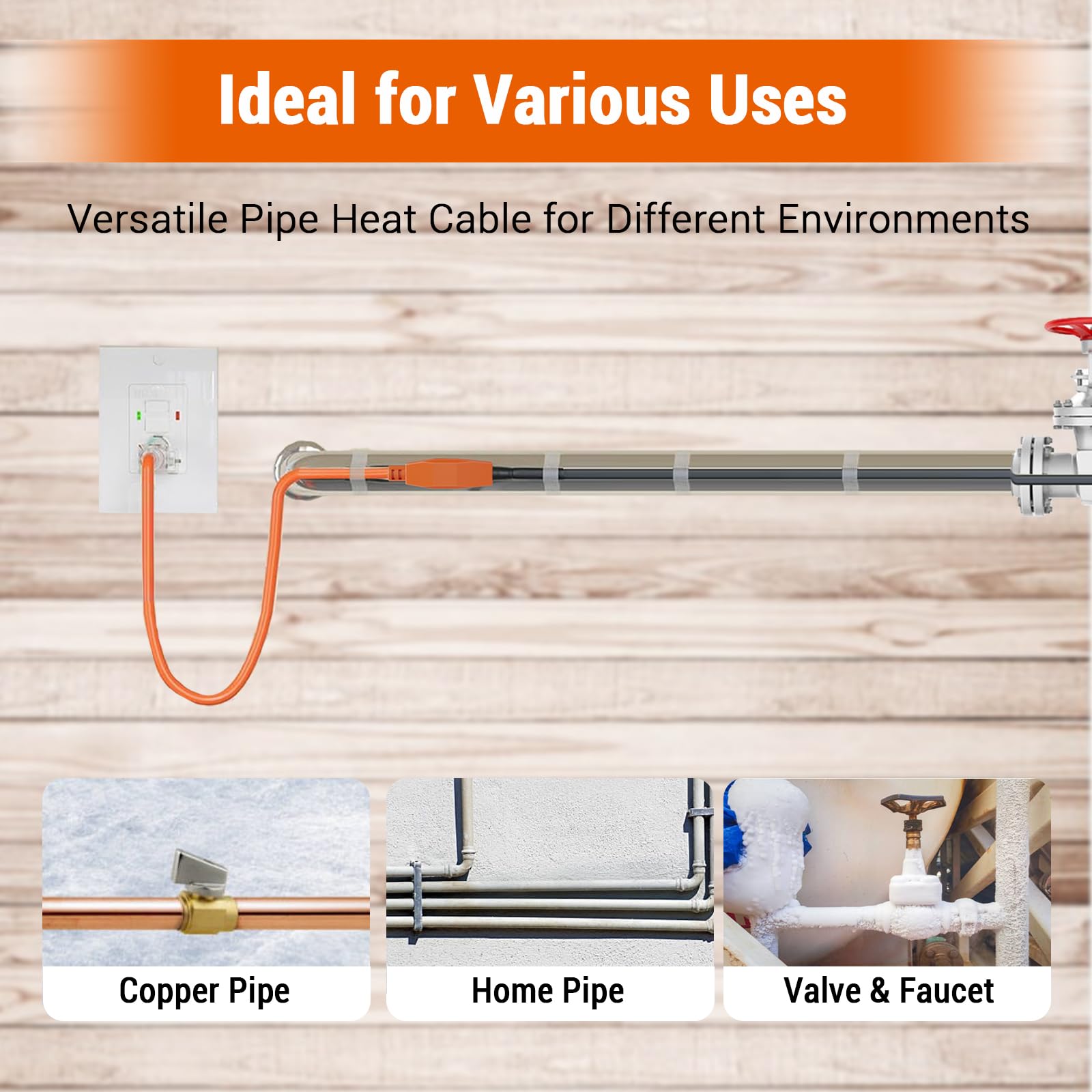 WUKHG easy-install straight lay along pipe for quick setup