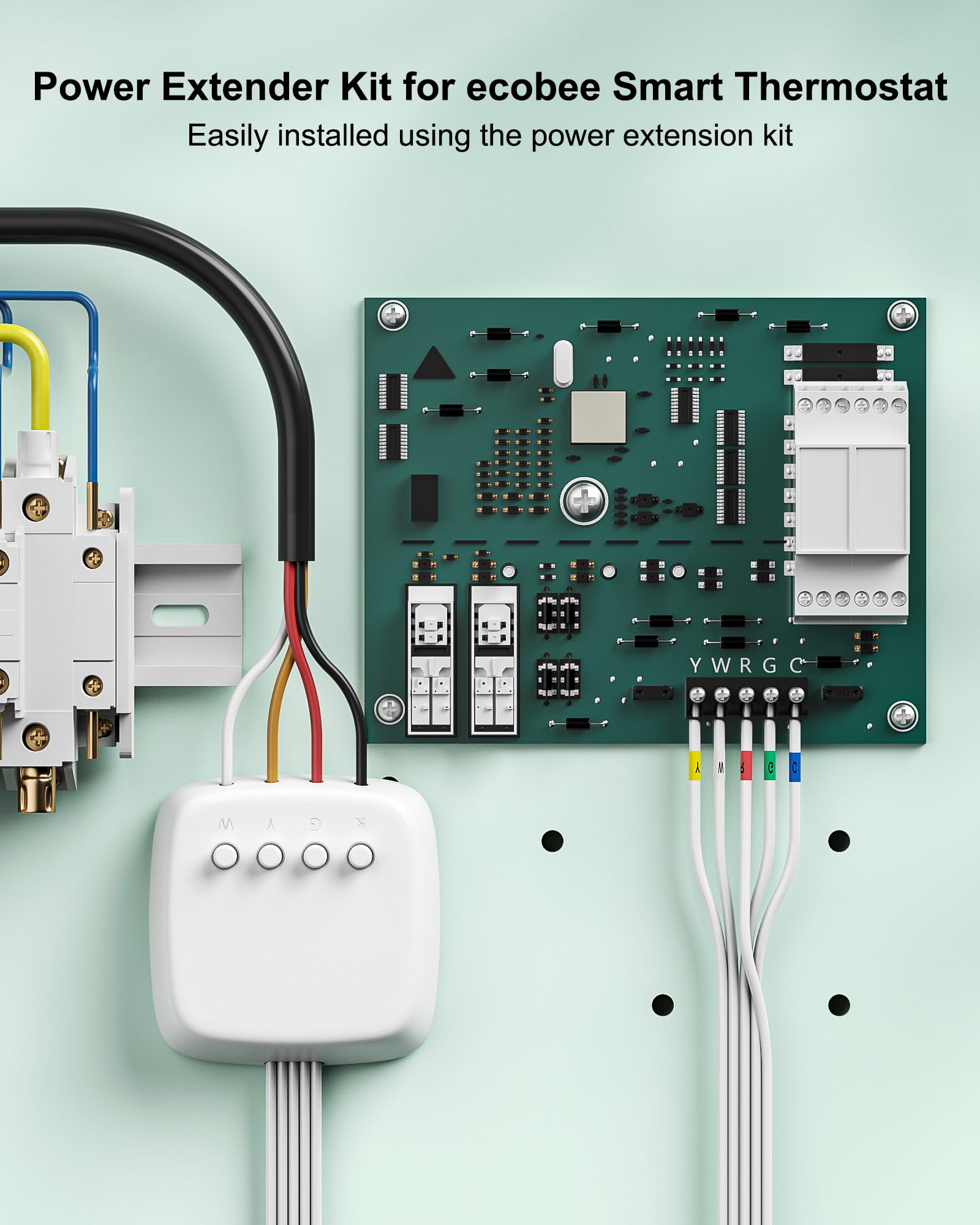 Tool-free installation with magnetic corners simplifies wiring during ecobee upgrade.