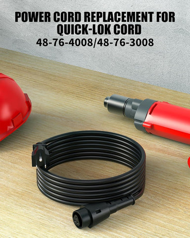 WUKUR Quik-Lok cord with 125V 10A plug for common power tools.