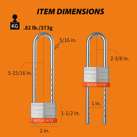 WULALACK adjustable shackle detail, flexible fit for varied items