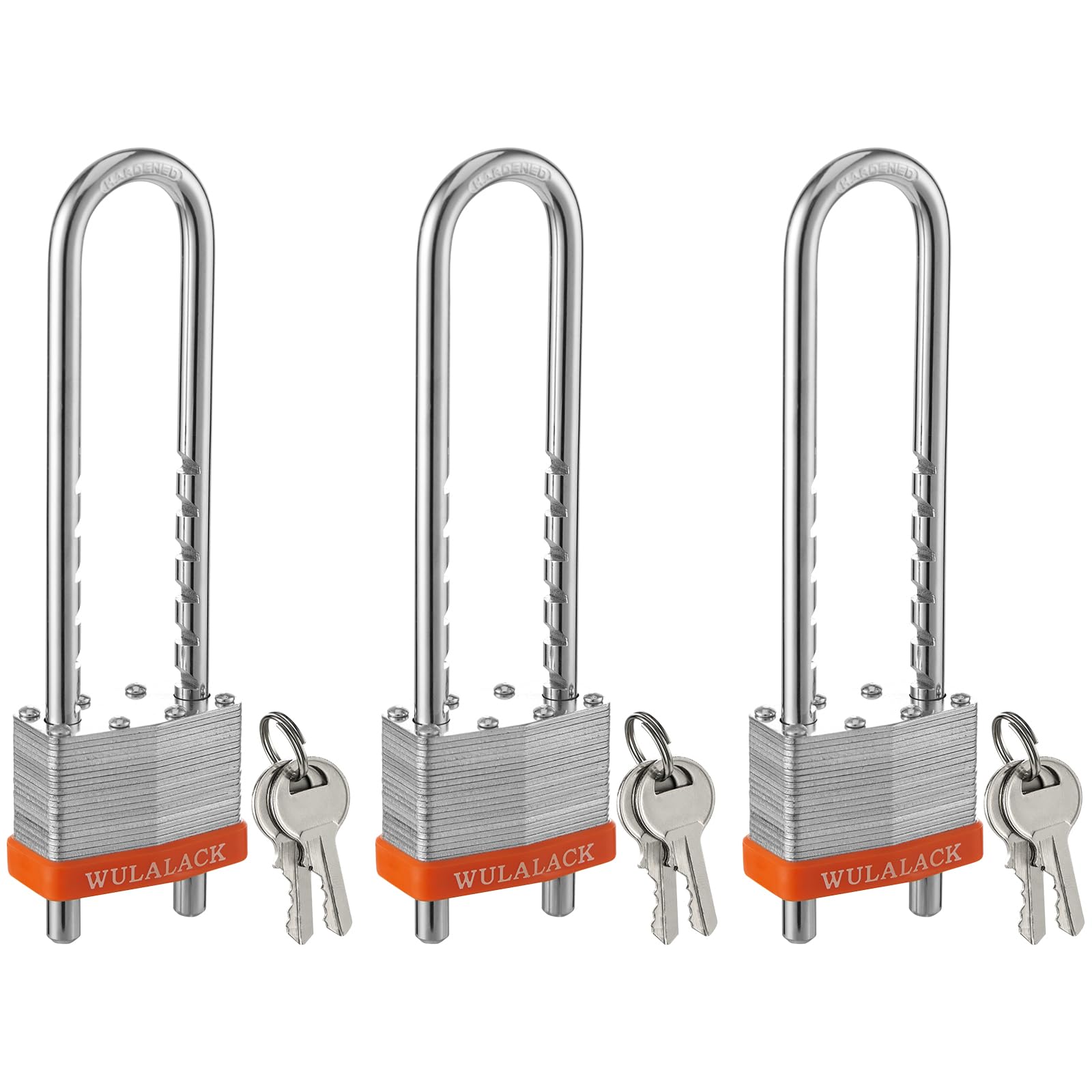 WULALACK laminated steel padlock front view, durable security for everyday use