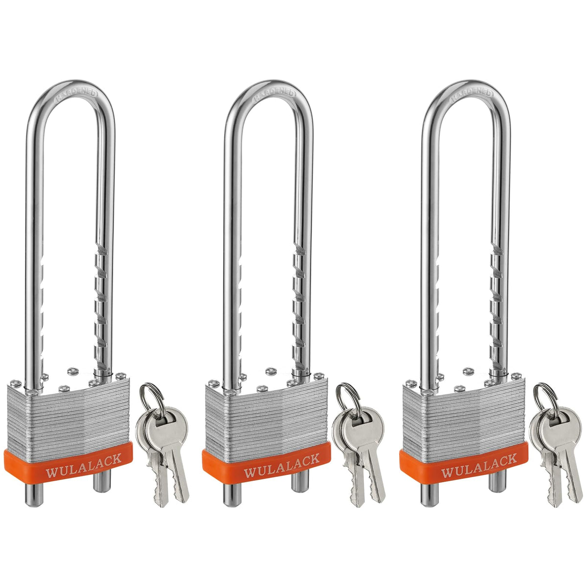 WULALACK laminated steel padlock front view, durable security for everyday use