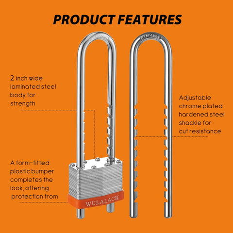 WULALACK 3-pack with same key for easy access across locations