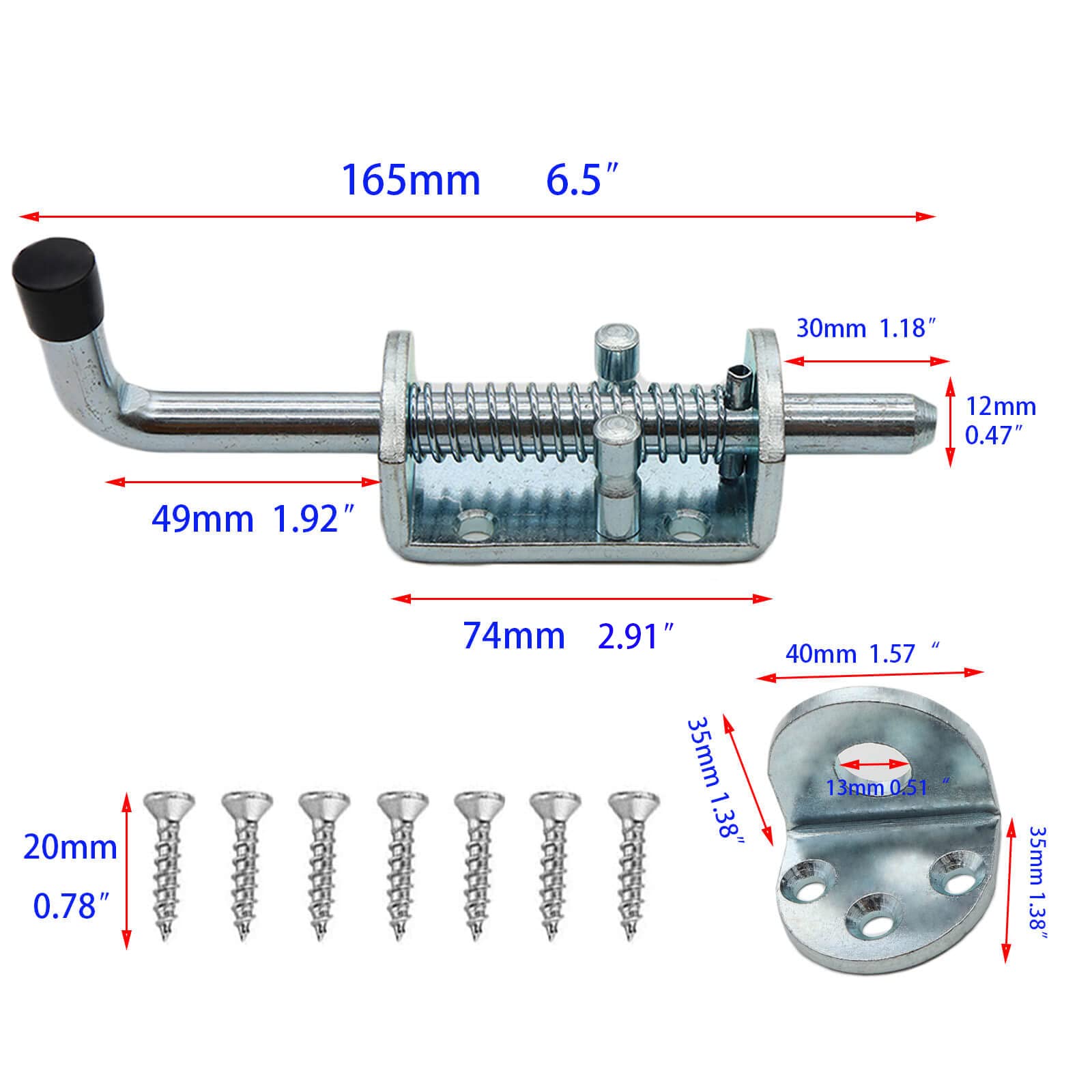 Wulankd galvanized bolt for gates and corrals ensuring reliable security.