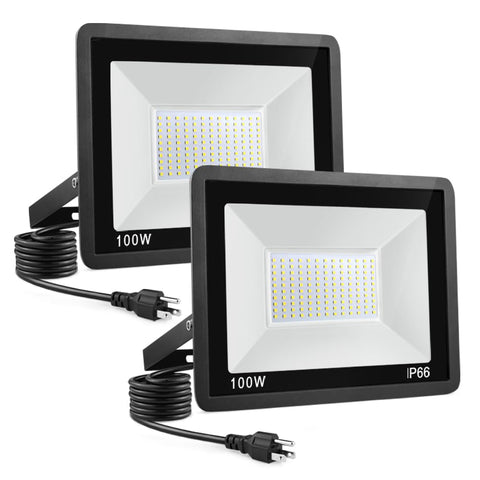 WuliFun 100W flood light ready for outdoor yard security lighting