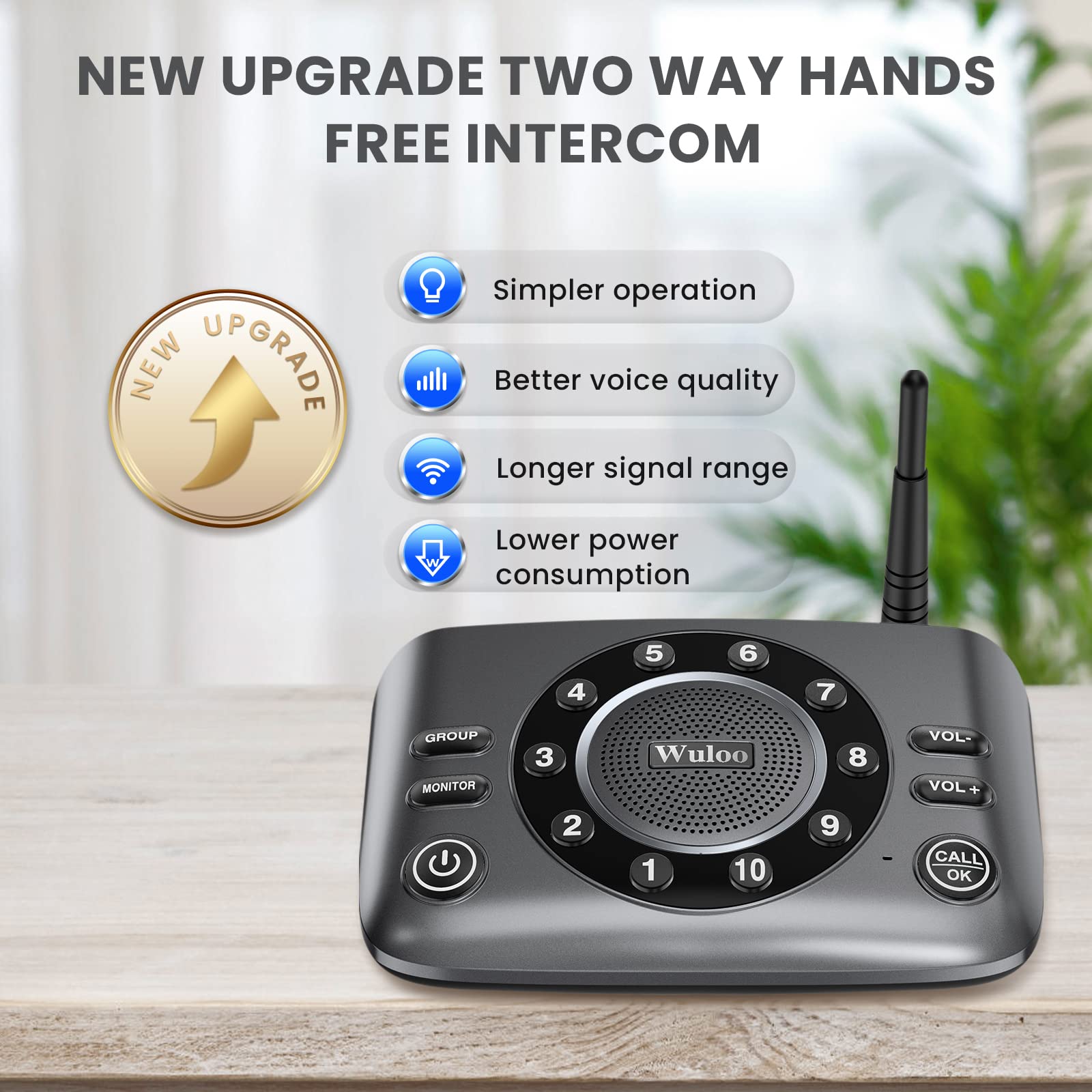 Wuloo wall-mount ready intercom for discreet placement