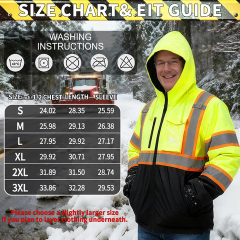 Wuple High Visibility Jacket inner pockets for secure small items.