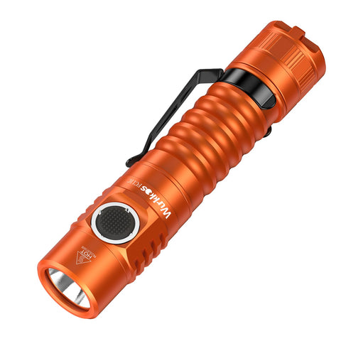 Wurkkos FC11C front view of a compact high-CRI flashlight for outdoor use