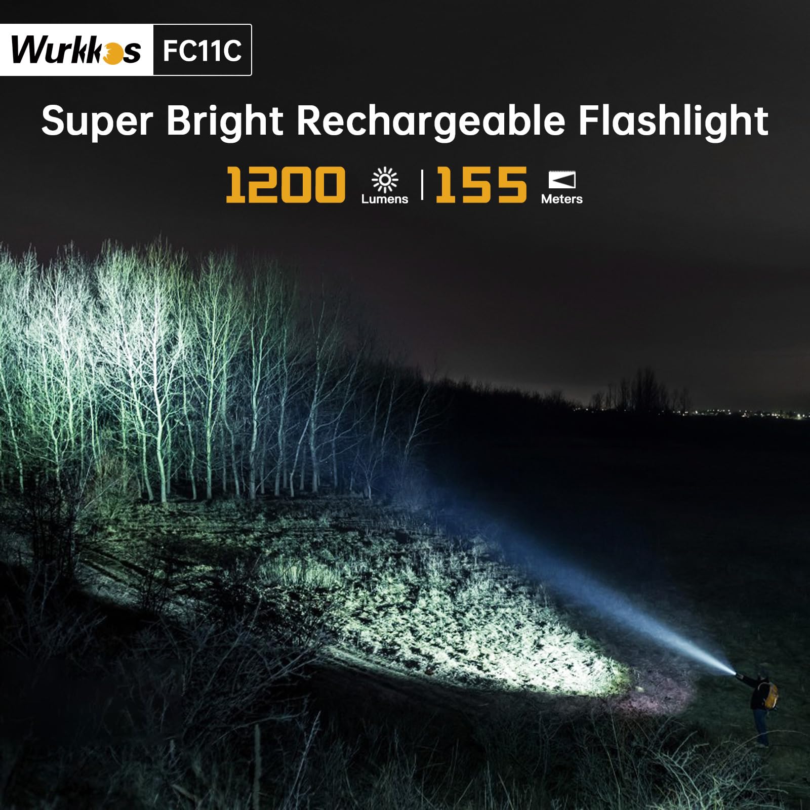 Wurkkos FC11C LED flashlight Type-C charging port for quick recharges