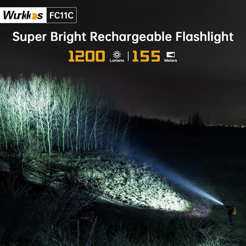 Wurkkos FC11C LED flashlight Type-C charging port for quick recharges
