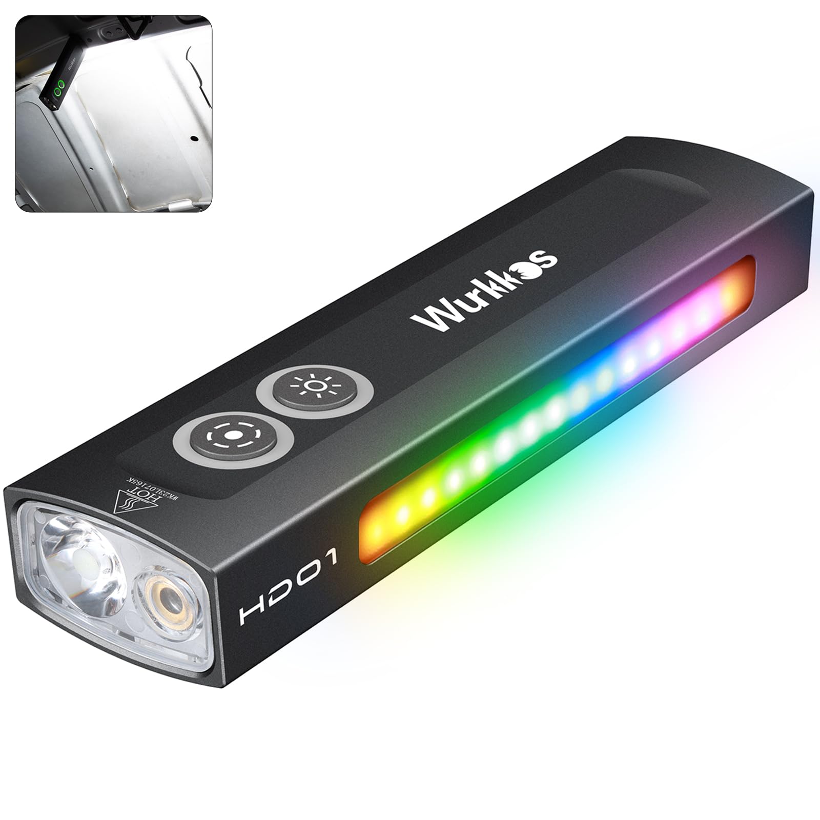 Wurkkos HD01 main light up to 1200 lumens for focused outdoor visibility