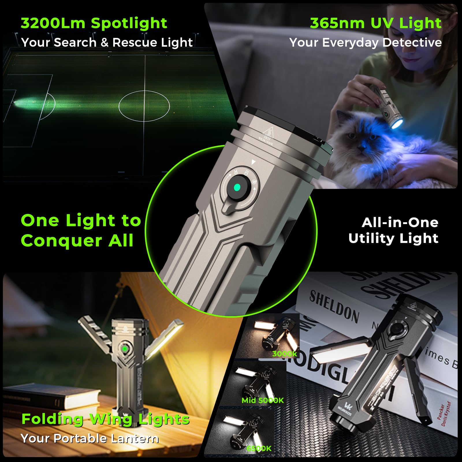 Wurkkos HD02 UV light highlights hidden details for inspection tasks.