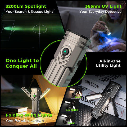 Wurkkos HD02 UV light highlights hidden details for inspection tasks.