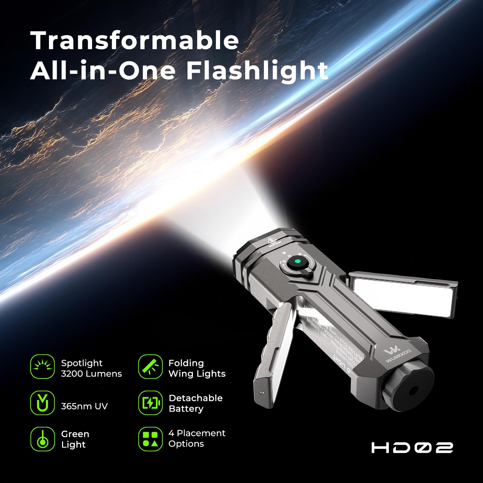 Wurkkos HD02 warm to cool color temperature range supports versatile tasks.