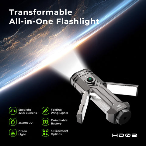 Wurkkos HD02 warm to cool color temperature range supports versatile tasks.