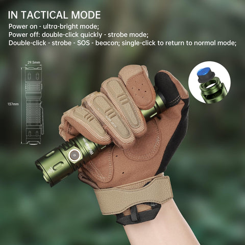 Wurkkos TD04 USB-C rechargeable battery for fast charging.