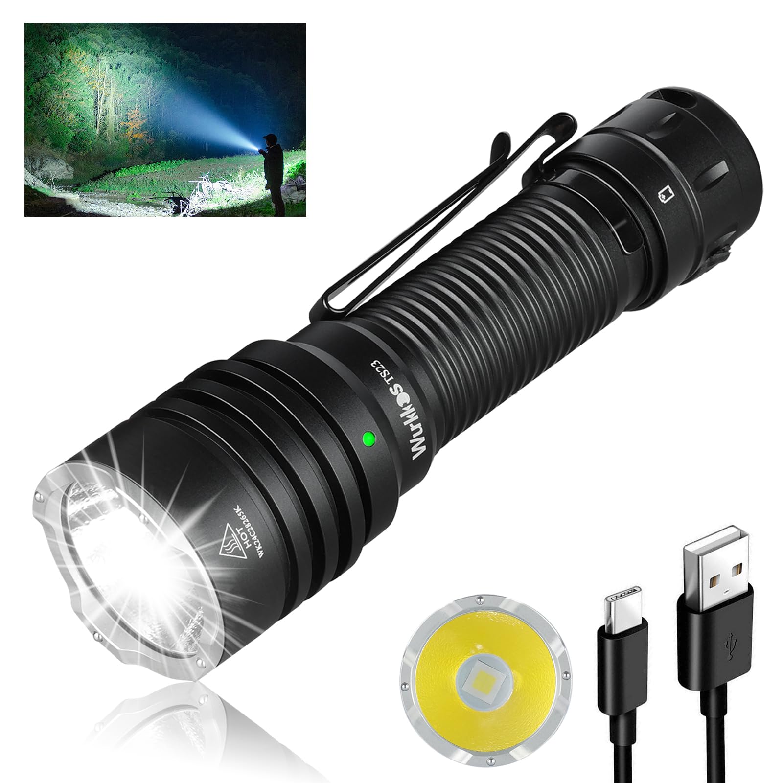 Wurkkos TS23 beam delivers 5000 lumens for clear outdoor visibility