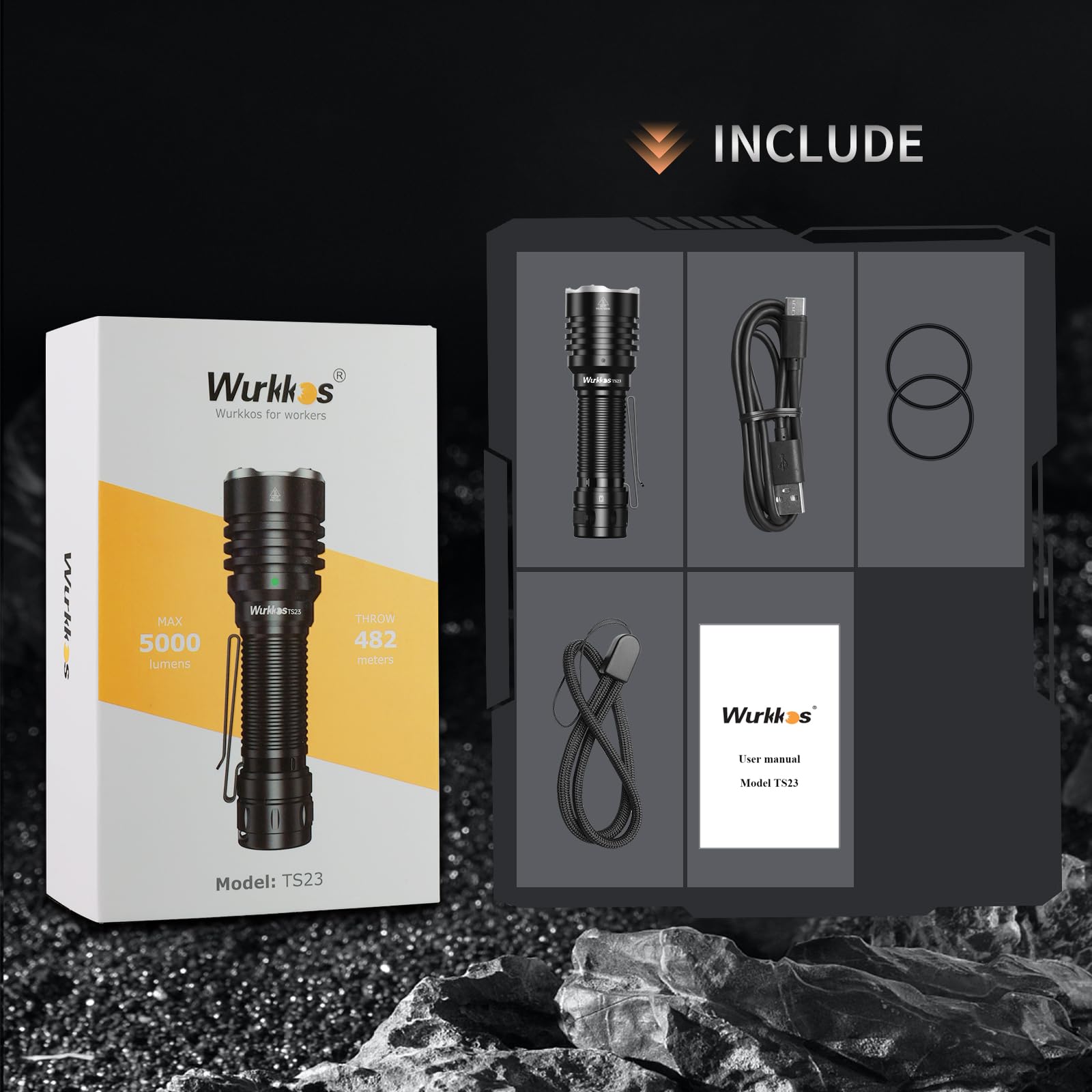 Wurkkos TS23 compact body fits in packs and pockets