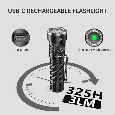 Wurkkos TS26S IP68 waterproof design for rain, snow, or immersion