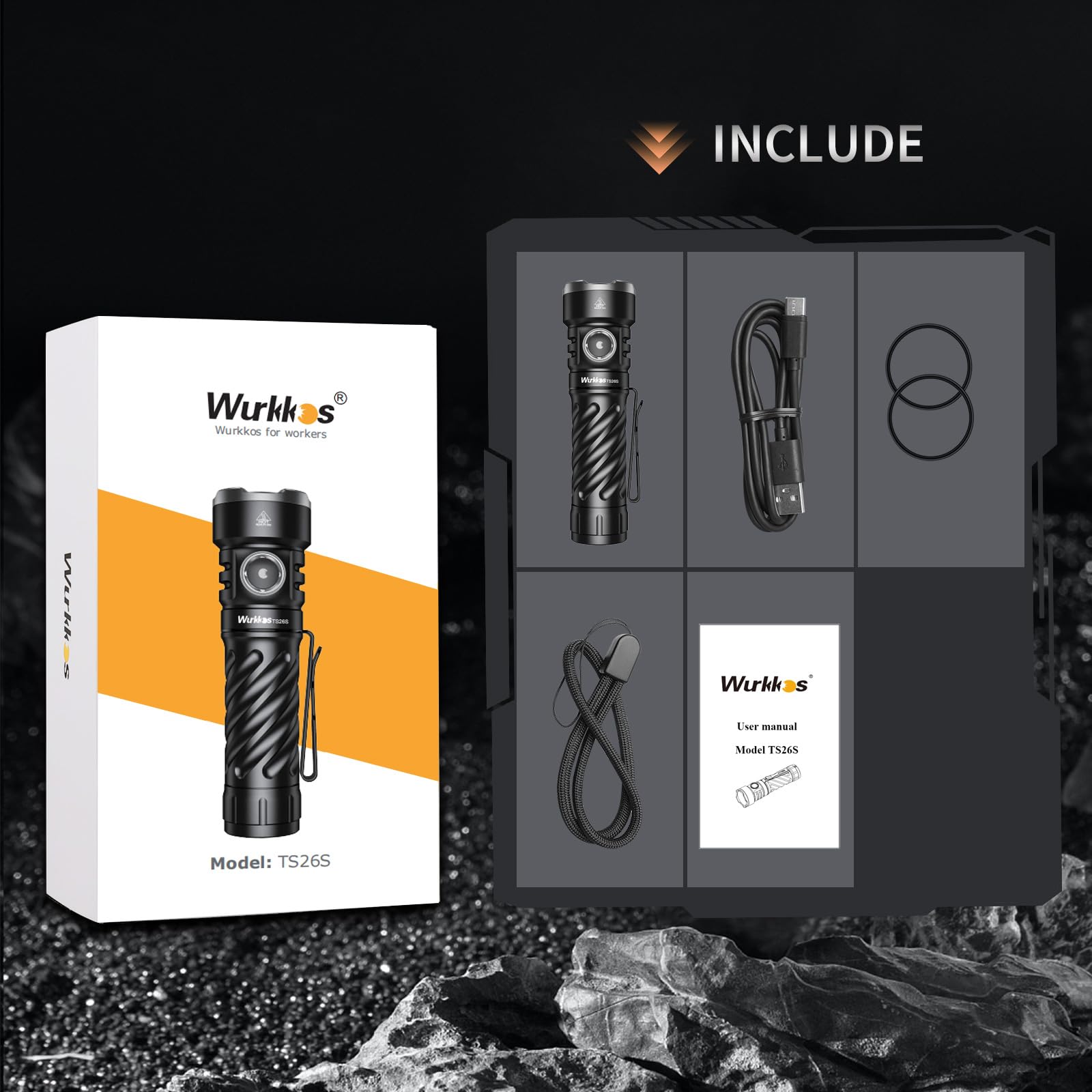 Magnetic tail cap for hands-free positioning on the Wurkkos TS26S