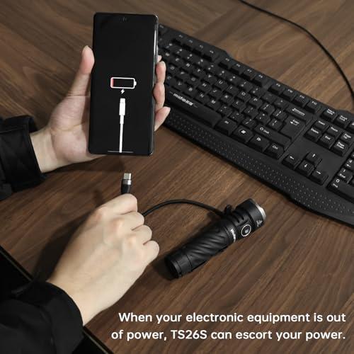 Wurkkos TS26S USB-C recharge for quick power on the go