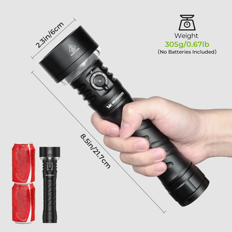 Wurkkos TS27 compact handheld design fits in a pack.