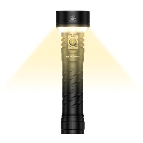 Wurkkos TS27 front beam for long-range visibility outdoors.