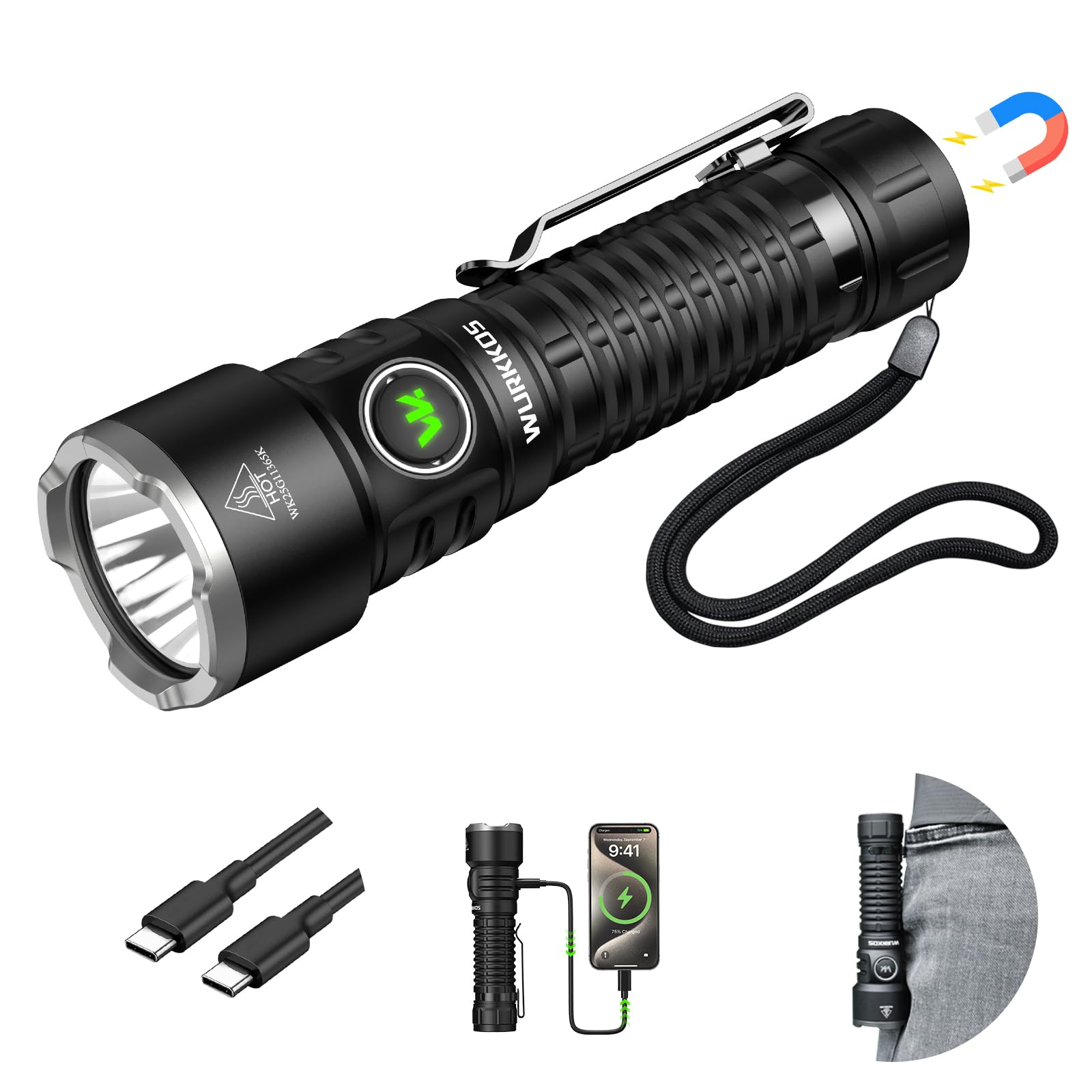 Wurkkos TS28 front view emphasizes compact rugged design for camping