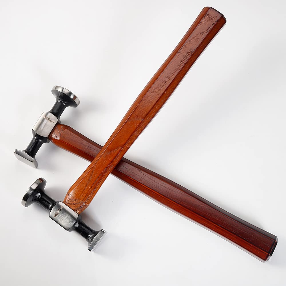 WUTA carbon steel mallet head close-up showing solid construction.