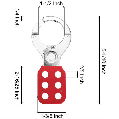 WUWEOT extended jaw lockout hasp 1.5 inch close up shows secure isolation