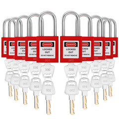 WUWEOT lockout padlocks front view with dual keys for reliable security.
