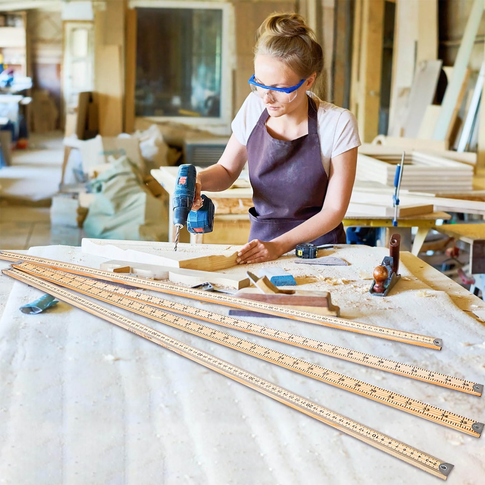 WUWEOT natural wood finish adds sturdy grip and appeal