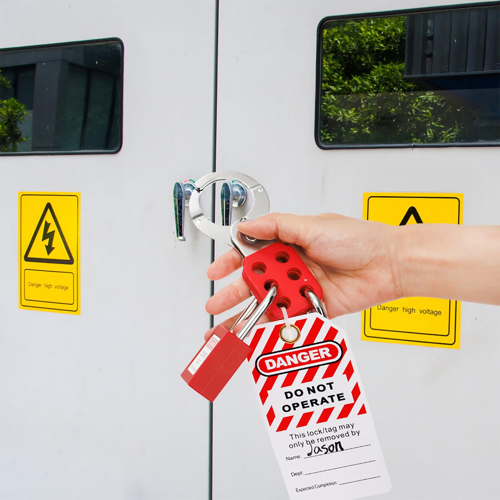 WUWEOT OSHA compliant lockout hasp supports standard safety procedures