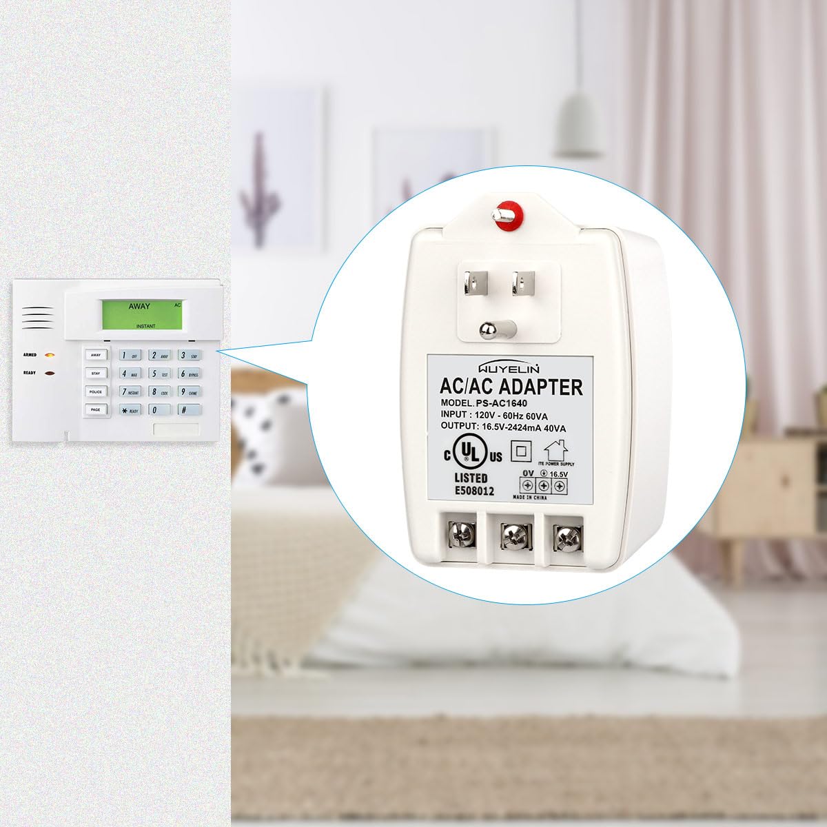 WUYELIN transformer in use with doorbell and security systems demonstrates practical setup