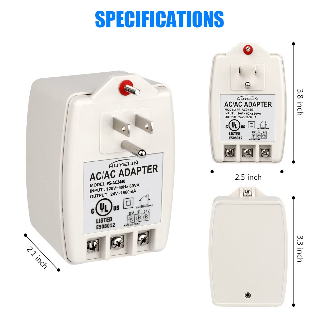 WUYELIN green LED power indicator on transformer
