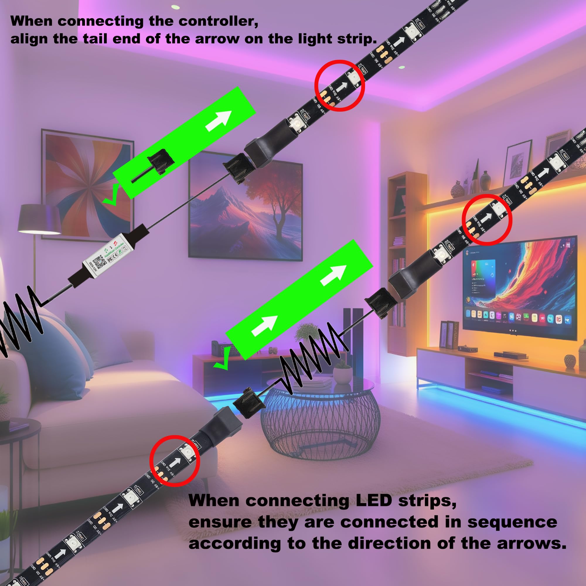 WUYXPG LED Strip Lights bedroom decor creates cozy ambiance