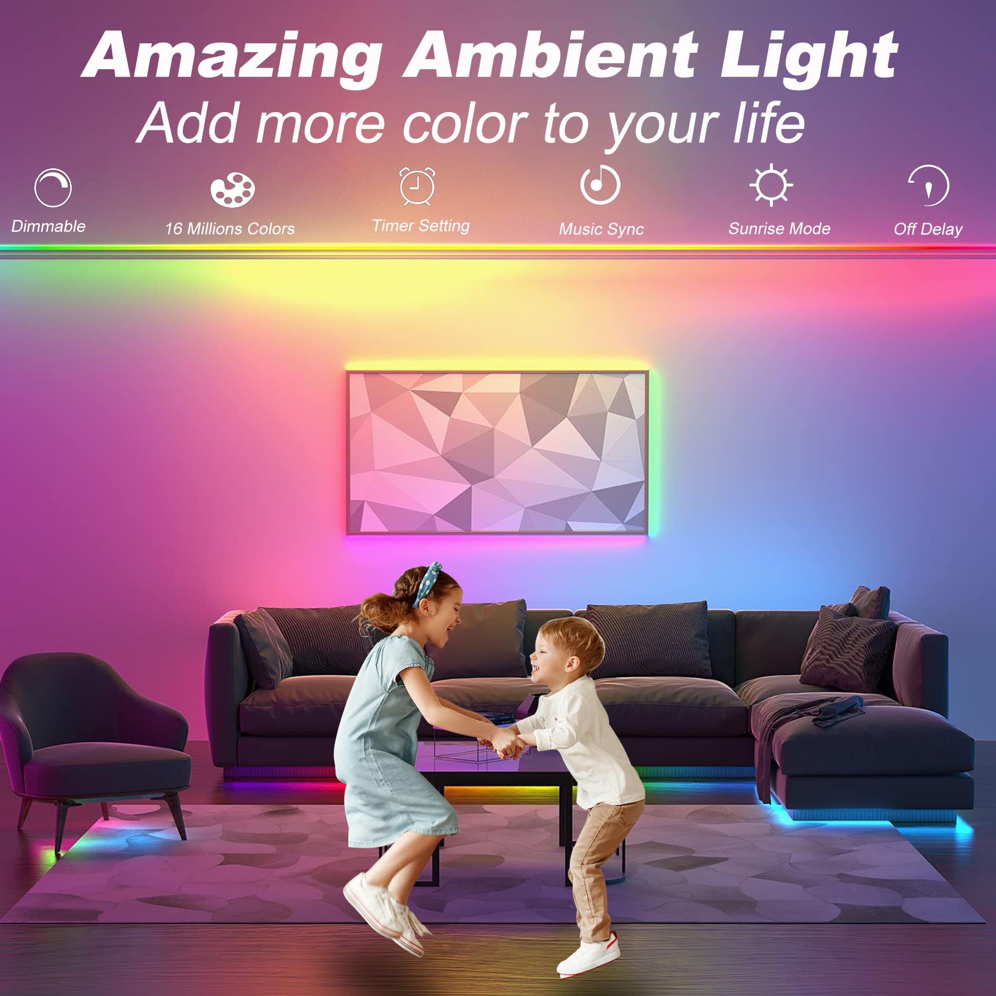 WUYXPG LED Strip Lights display light highlights shelves and displays