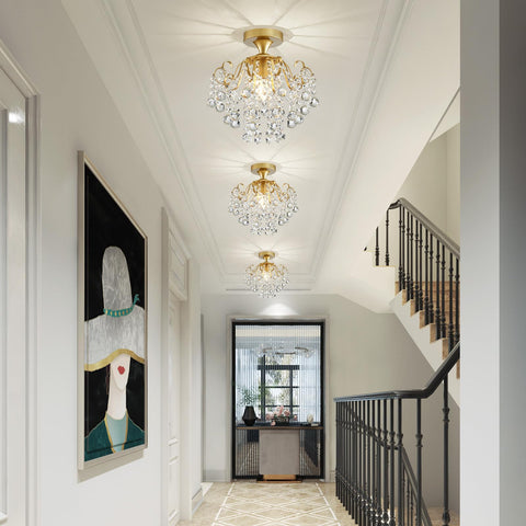 WUZUPS gold dining room chandelier with refined sparkle