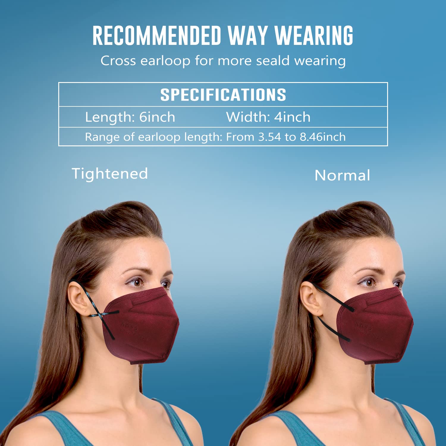 WWDOLL KN95 mask in purple with 3D design for comfortable breathing fit