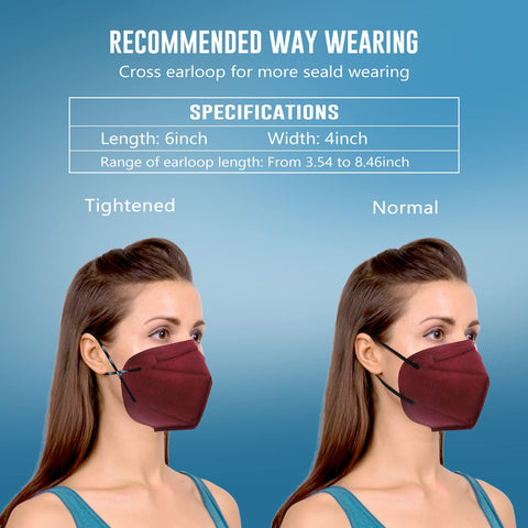 WWDOLL KN95 mask in purple with 3D design for comfortable breathing fit