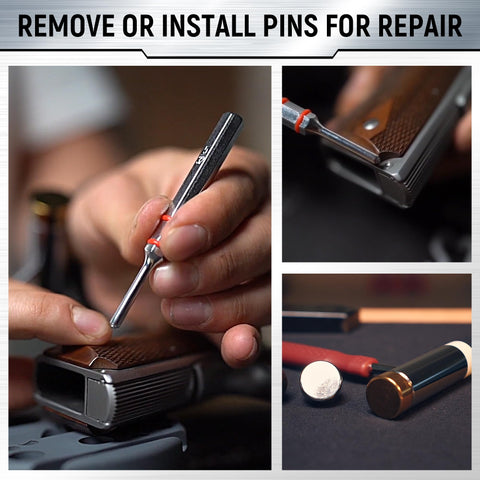 WWIREGEAR plastic punches prevent marring on delicate surfaces.