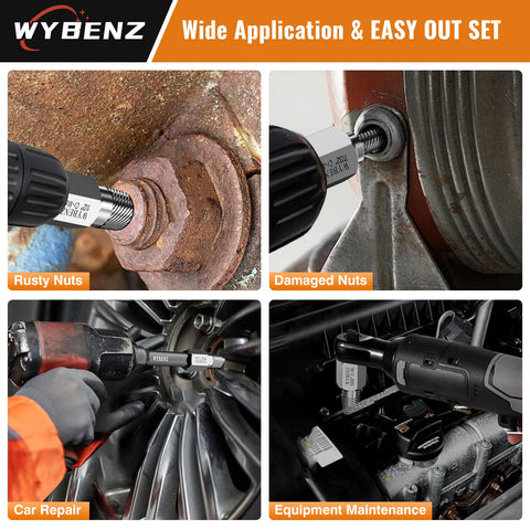 WYBENZ 3/8-inch hex head design allows direct wrench attachment.