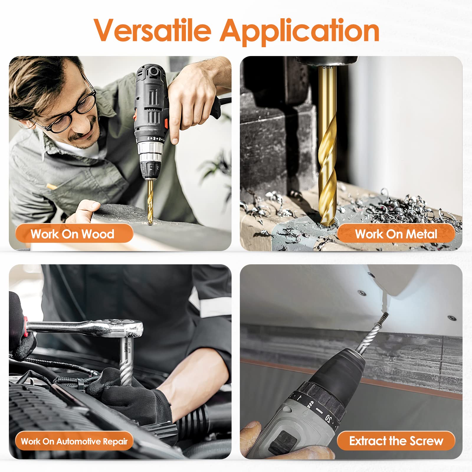 WYBENZ CR-MO screw extractor material for strong grip on tough fasteners