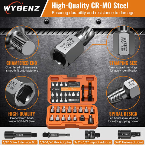 WYBENZ extension bar and accessories expand reach and versatility.