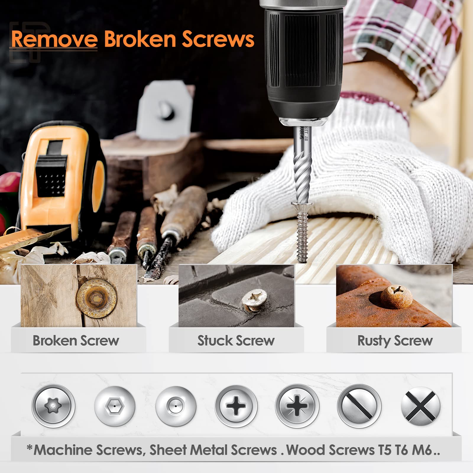 WYBENZ reversible drill bit with 135-degree tip easing cutting into metal